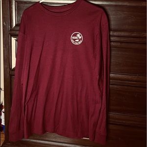 vans maroon long sleeve